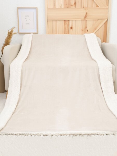 MK Lůžkoviny Beránková deka mikroplyš Exclusive 150 × 200 cm – Laura přírodní