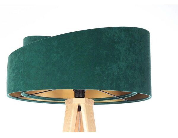 BPS koncept Stojací lampa Galaxy, v.146cm, zelené stínidlo, 1xE27, ø 50 cm Barva podstavy: Šedá