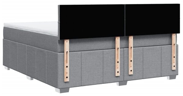 Box spring postel s matrací světle šedá 180 x 200 cm textil 3287147