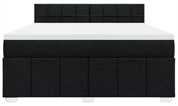 Box spring postel s matrací černá 180x200 cm textil 3287149