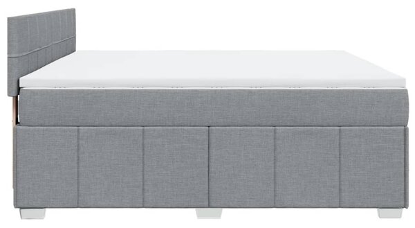 Box spring postel s matrací světle šedá 180 x 200 cm textil 3287147