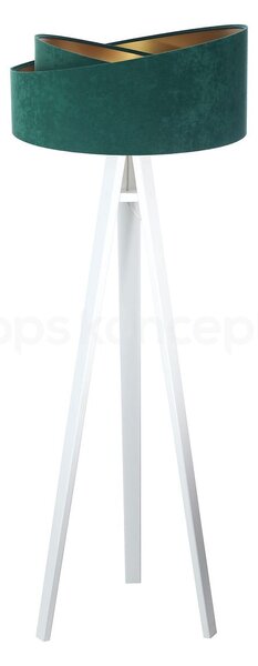 BPS koncept Stojací lampa Galaxy, v.146cm, zelené stínidlo, 1xE27, ø 50 cm Barva podstavy: Šedá