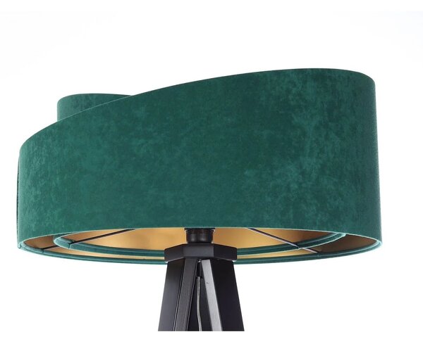 BPS koncept Stojací lampa Galaxy, v.146cm, zelené stínidlo, 1xE27, ø 50 cm Barva podstavy: Šedá