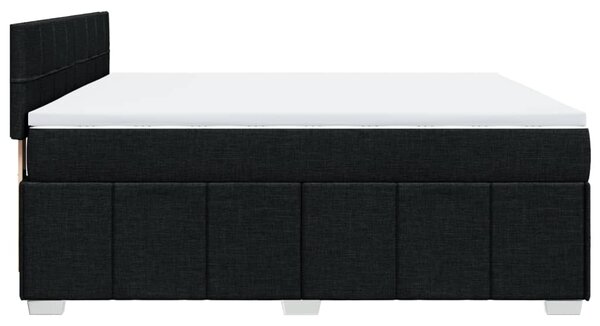 Box spring postel s matrací černá 180x200 cm textil 3287149