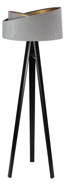 BPS koncept Stojací lampa Galaxy, v.146cm, šedo-zlaté stínidlo, 1xE27, ø 50 cm Barva podstavy: Šedá