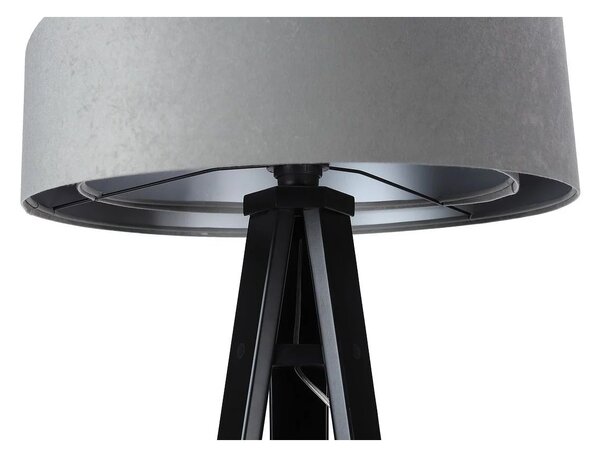 BPS koncept Stojací lampa Galaxy, v.146cm, šedo-stříbrné stínidlo, 1xE27, ø 50 cm Barva podstavy: Bílá