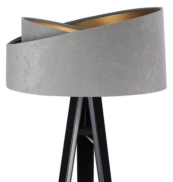 BPS koncept Stojací lampa Galaxy, v.146cm, šedo-zlaté stínidlo, 1xE27, ø 50 cm Barva podstavy: Šedá