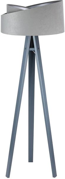 BPS koncept Stojací lampa Galaxy, v.146cm, šedo-stříbrné stínidlo, 1xE27, ø 50 cm Barva podstavy: Bílá