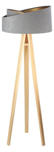 BPS koncept Stojací lampa Galaxy, v.146cm, šedo-zlaté stínidlo, 1xE27, ø 50 cm Barva podstavy: Šedá