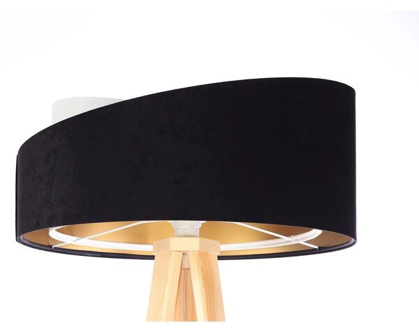 BPS koncept Stojací lampa Galaxy, v.146cm, černo-zlaté stínidlo, 1xE27, ø 50 cm Barva podstavy: Černá
