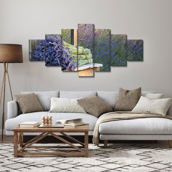 Obraz - Levandulové svazky (210x100 cm)