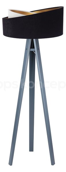 BPS koncept Stojací lampa Galaxy, v.146cm, černo-zlaté stínidlo, 1xE27, ø 50 cm Barva podstavy: Černá