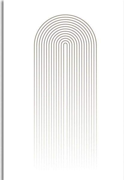 Obraz minimalistická duha Mid-Century