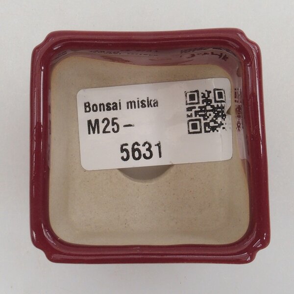 E-bonsai Mini bonsai miska 4,5 x 4,5 x 3 cm vínová