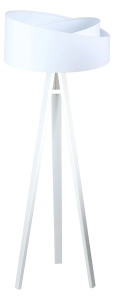 BPS koncept Stojací lampa Galaxy, v.146cm, bílo-bílé stínidlo, 1xE27, ø 50 cm Barva podstavy: Hnědá