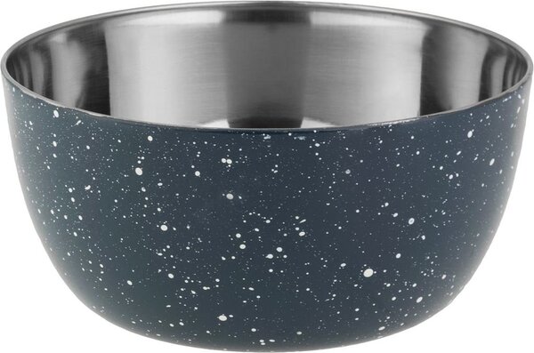 Cedník s misou MagicHome, 15,5 cm, s rúčkou, okrúhle otvory, nerez, sada 2 ks
