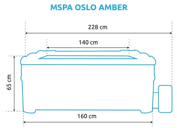 Oslo Amber Vířivý bazén F-AM063W, hnědý MSPA 11400311