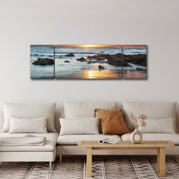 Obraz - Moře zalité sluncem (170x50 cm)