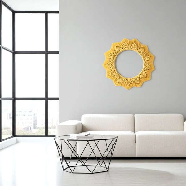 Mandala v barvě žluté (k zavěšení na stěnu)