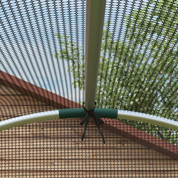 Outsunny Ochranná síť proti hmyzu 1,2 x 1,2 m s dveřmi, stan na ochranu rostlin, síť proti škůdcům se železnou konstrukcí, pro zahradu, balkon, HDPE