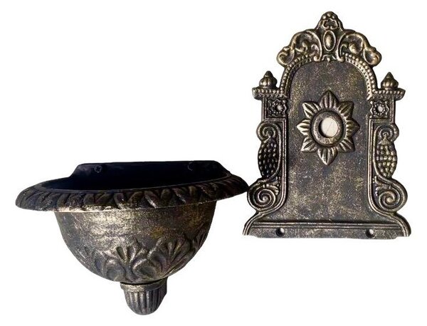Dekorativní litinové umyvadlo Malé 47,5 cm - zlatá patina