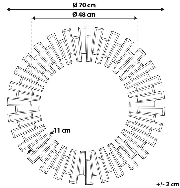 Zrcadlo CHOLET 70 cm 70 cm Stříbrná