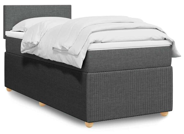 Box spring postel s matrací tmavě šedá 80 x 200 cm textil 3287277