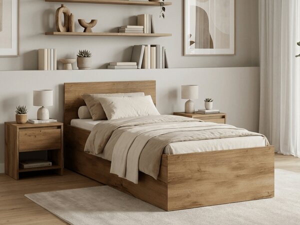 Postel SOFIA 90 x 200 cm, dub artisan