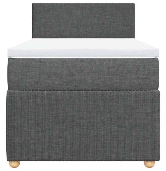 Box spring postel s matrací tmavě šedá 80 x 200 cm textil 3287277