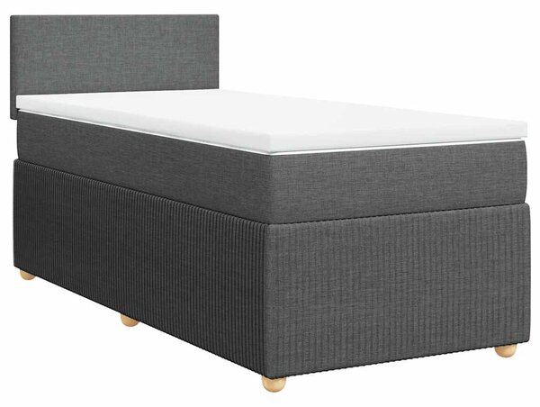 Box spring postel s matrací tmavě šedá 80 x 200 cm textil 3287277