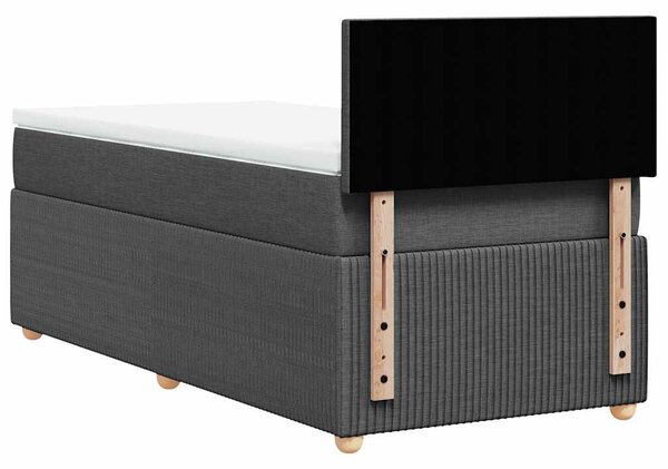Box spring postel s matrací tmavě šedá 80 x 200 cm textil 3287277