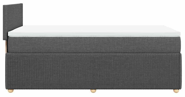 Box spring postel s matrací tmavě šedá 80 x 200 cm textil 3287277