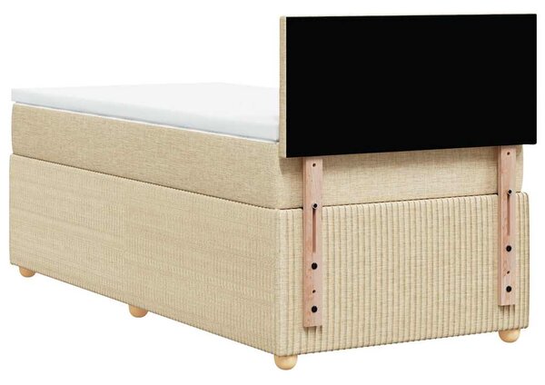 Box spring postel s matrací krémová 80 x 200 cm textil 3287281