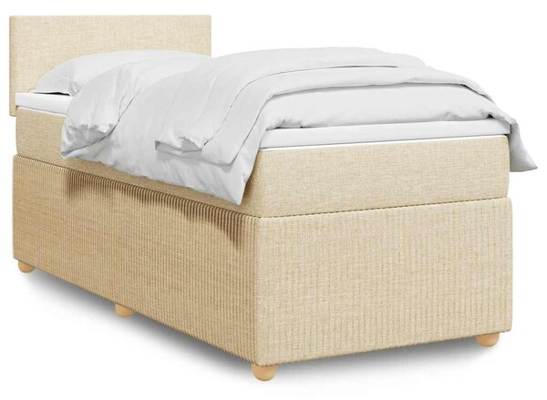 Box spring postel s matrací krémová 80 x 200 cm textil 3287281