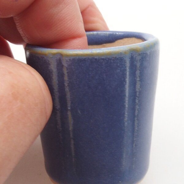 E-bonsai Mini bonsai miska 3,5 x 3,5 x 4 cm modrá