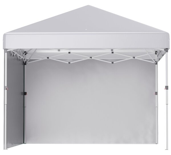 Pavilón Outsunny přibližně 3x3m, voděodolný stabilní zimní pop-up skládací pavilón se 2 bočními stěnami, UV 30+ ochrana, skládací párty stan zahradní
