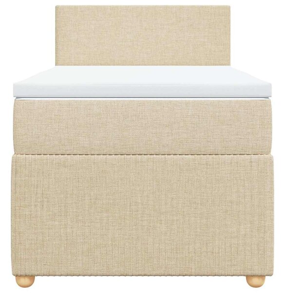 Box spring postel s matrací krémová 80 x 200 cm textil 3287281