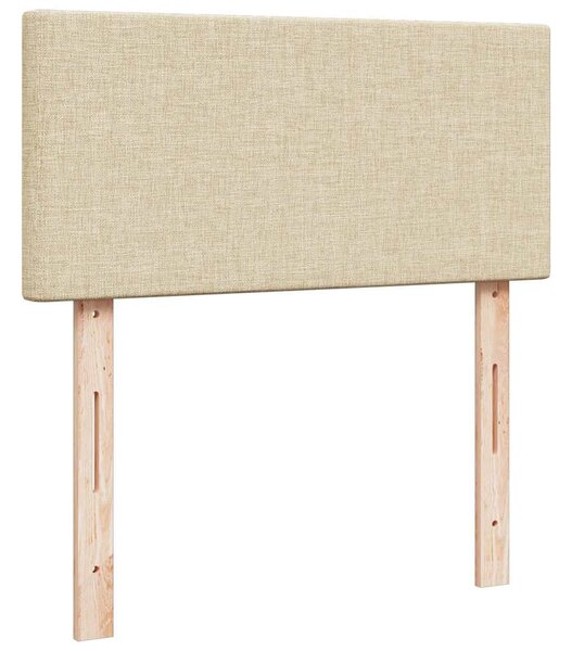 Box spring postel s matrací krémová 80 x 200 cm textil 3287281