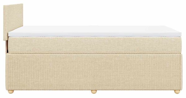 Box spring postel s matrací krémová 80 x 200 cm textil 3287281