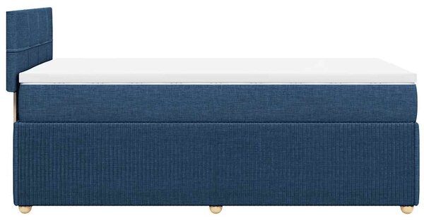 Box spring postel s matrací modrá 80x200 cm textil 3287289