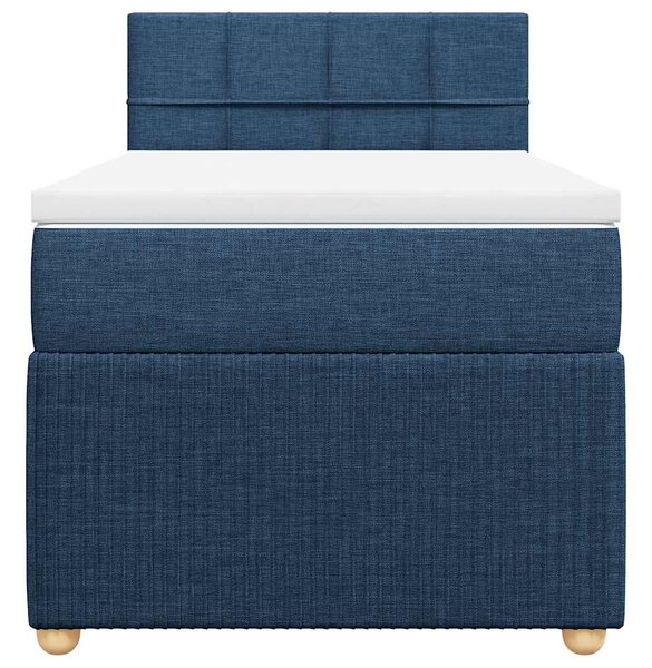 Box spring postel s matrací modrá 80x200 cm textil 3287289
