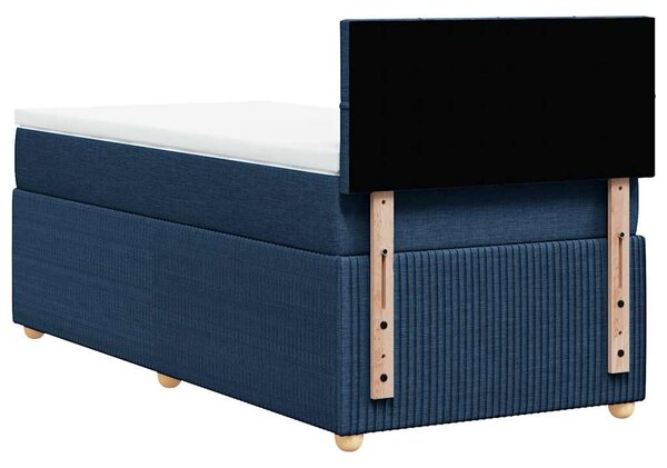 Box spring postel s matrací modrá 80x200 cm textil 3287289