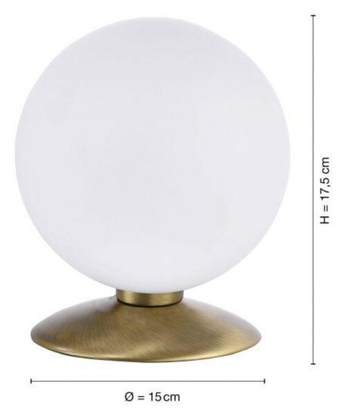 PAUL NEUHAUS LED stolní lampa, koule, na noční stolek 3000K PN 4013-60