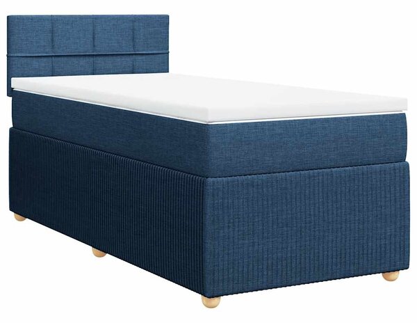 Box spring postel s matrací modrá 80x200 cm textil 3287289