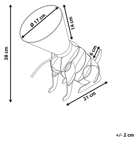 Stolní lampa ISNA Světle hnědá