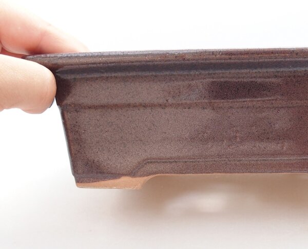 E-bonsai Keramická bonsai miska 18,5 x 13 x 6,5 cm hnědá