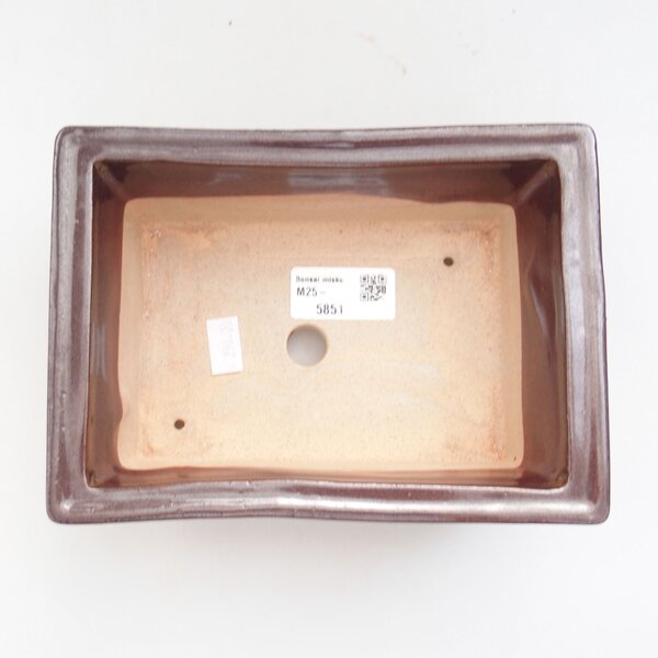 E-bonsai Keramická bonsai miska 18,5 x 13 x 6,5 cm hnědá
