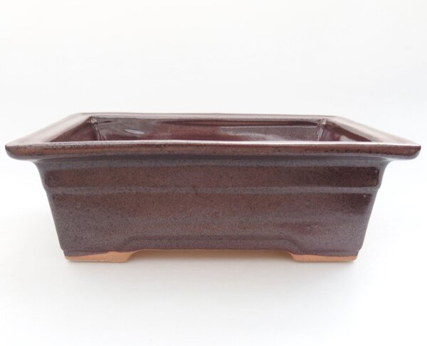 E-bonsai Keramická bonsai miska 18,5 x 13 x 6,5 cm hnědá
