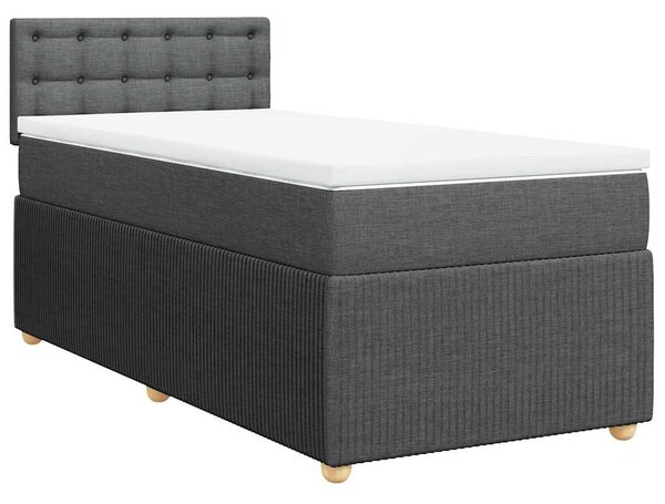Box spring postel s matrací tmavě šedá 80 x 200 cm textil 3287298