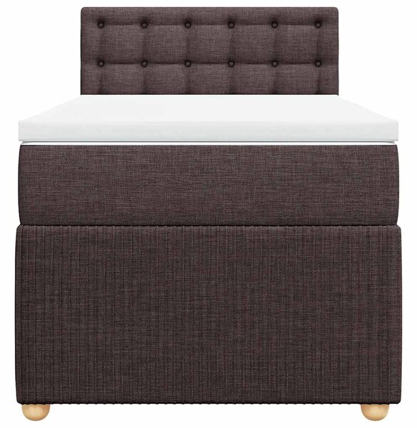 Box spring postel s matrací tmavě hnědá 80x200 cm textil 3287300